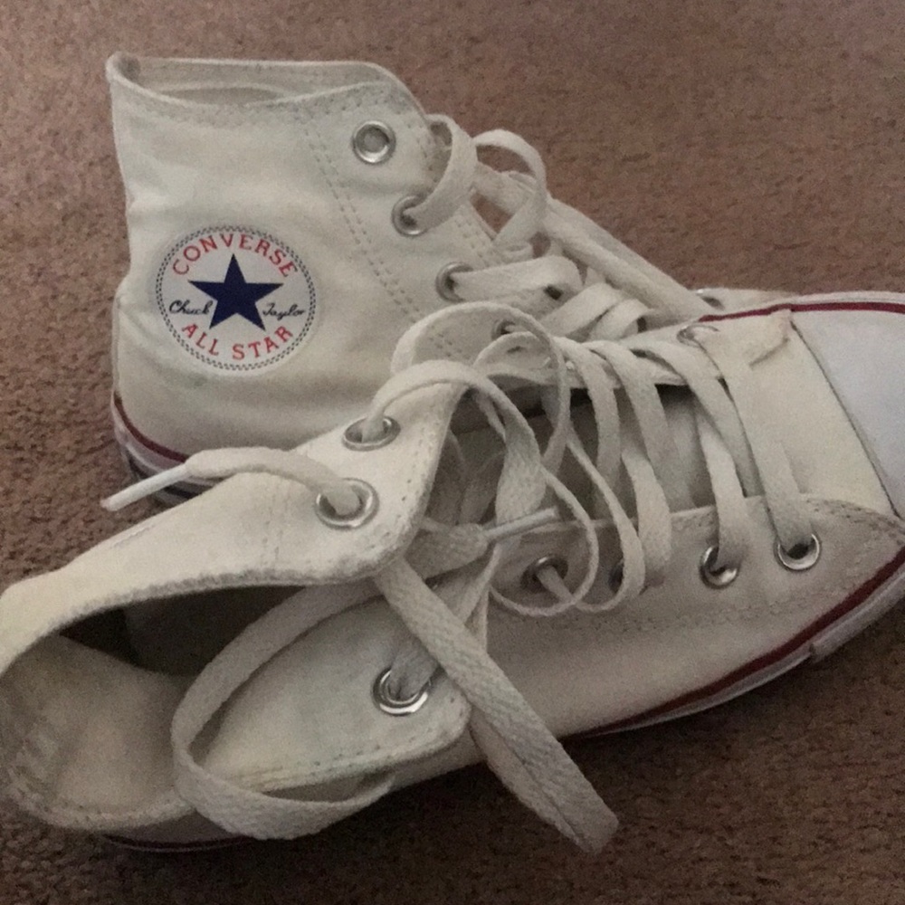 White Hightop Converse
